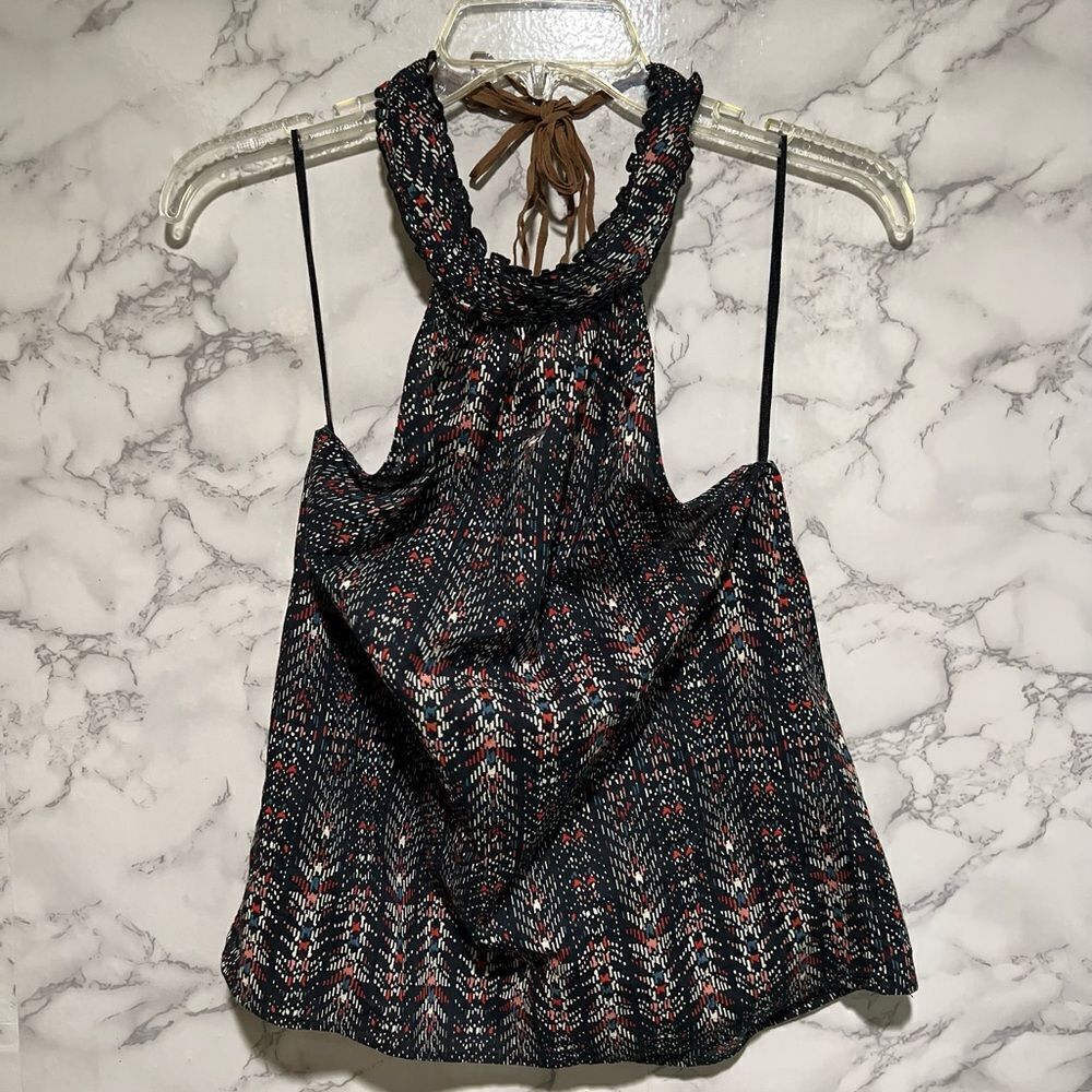Zara Multi-color print Halter Top
